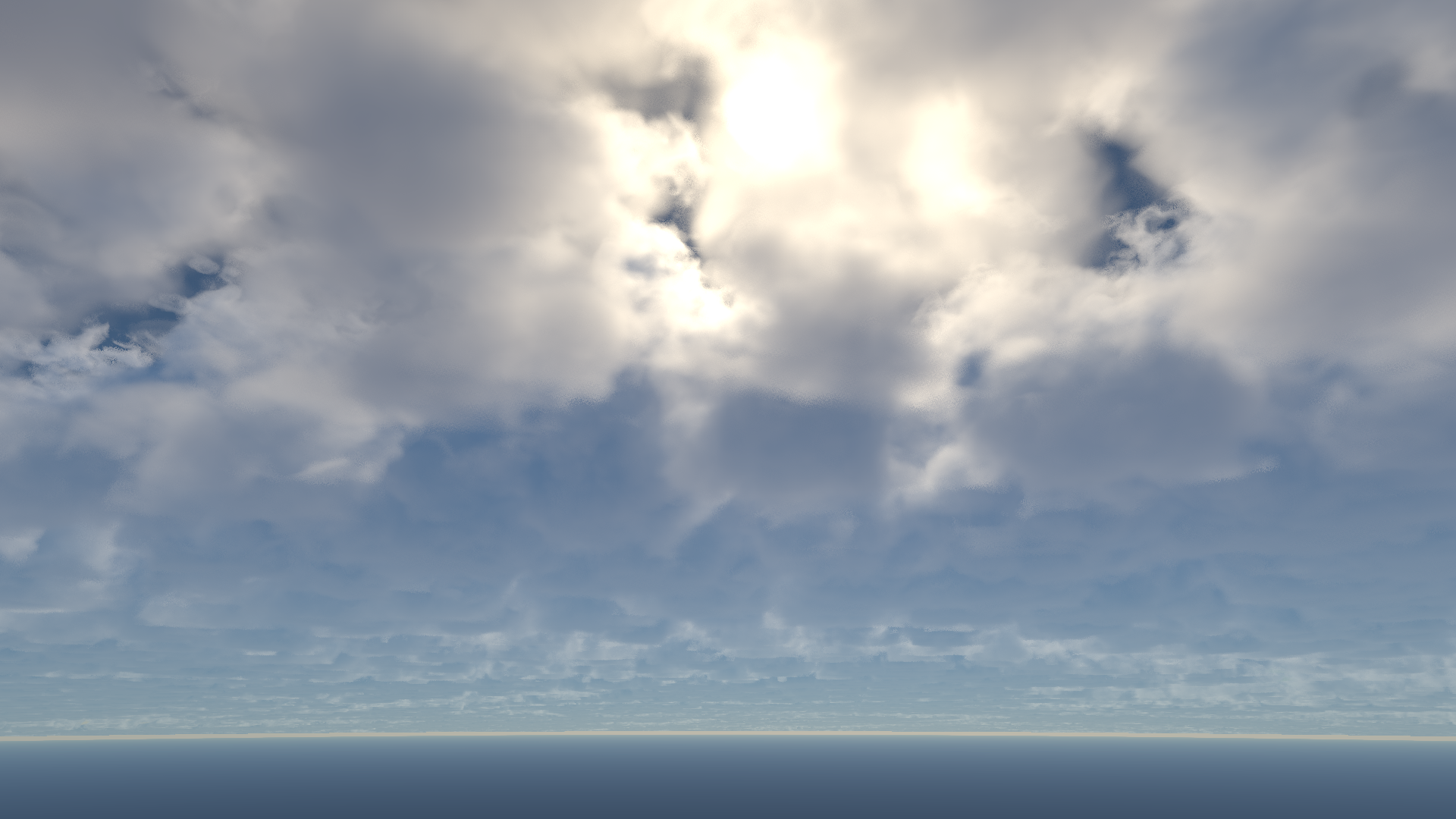 Mixed cumulus and stratocumulus layers in daylight.