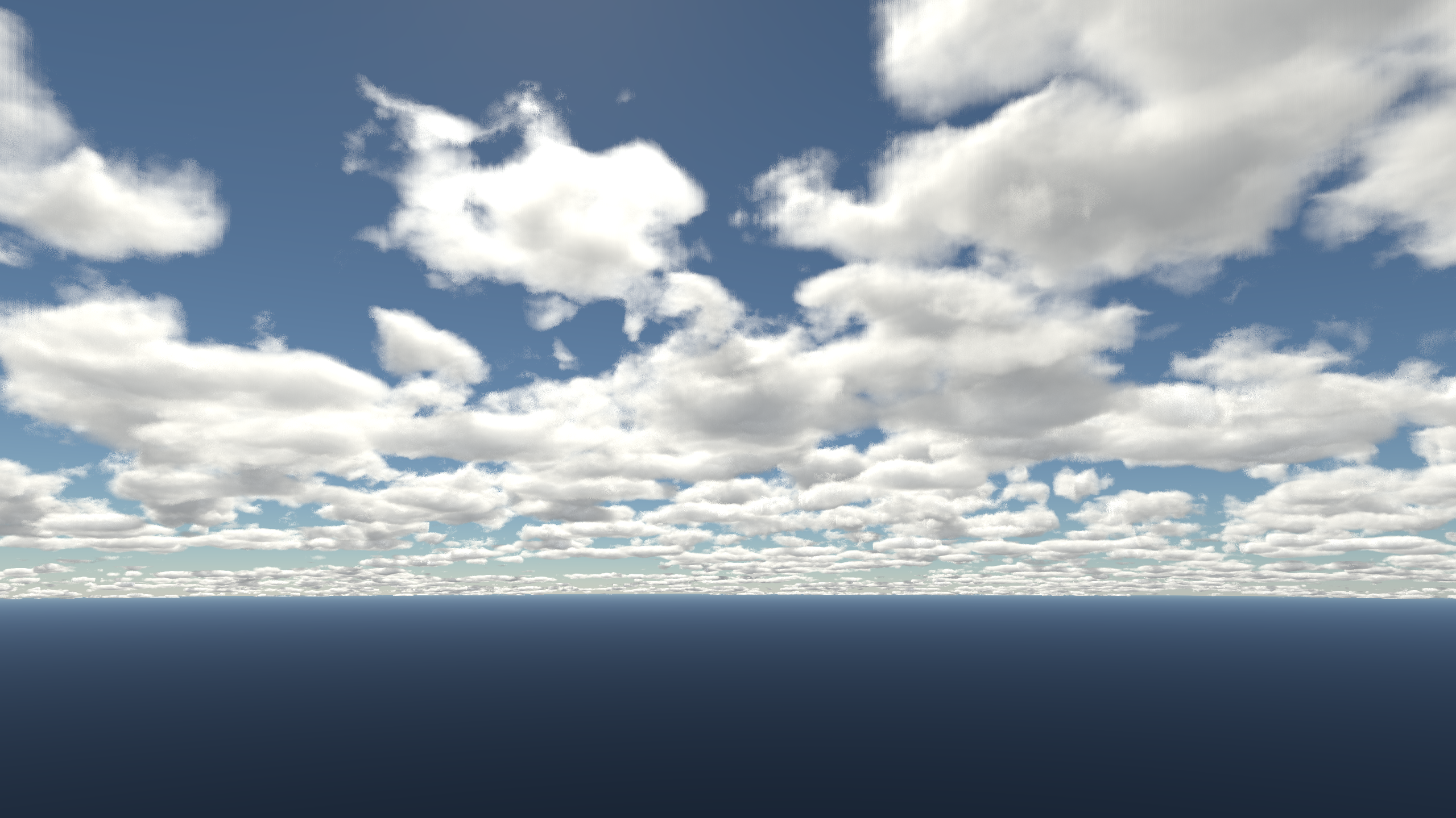 Cumulus clouds in daylight, a second viewpoint.