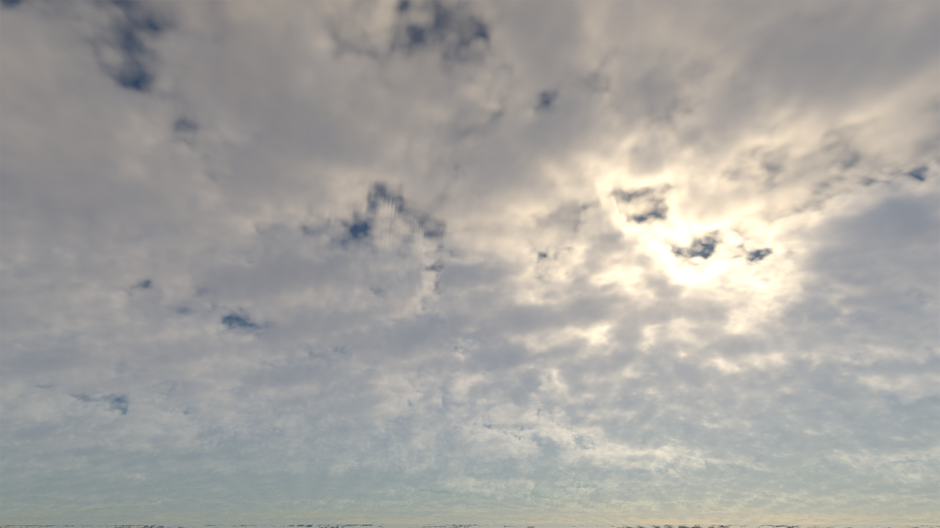 A stratocumulus deck rendered in daylight.