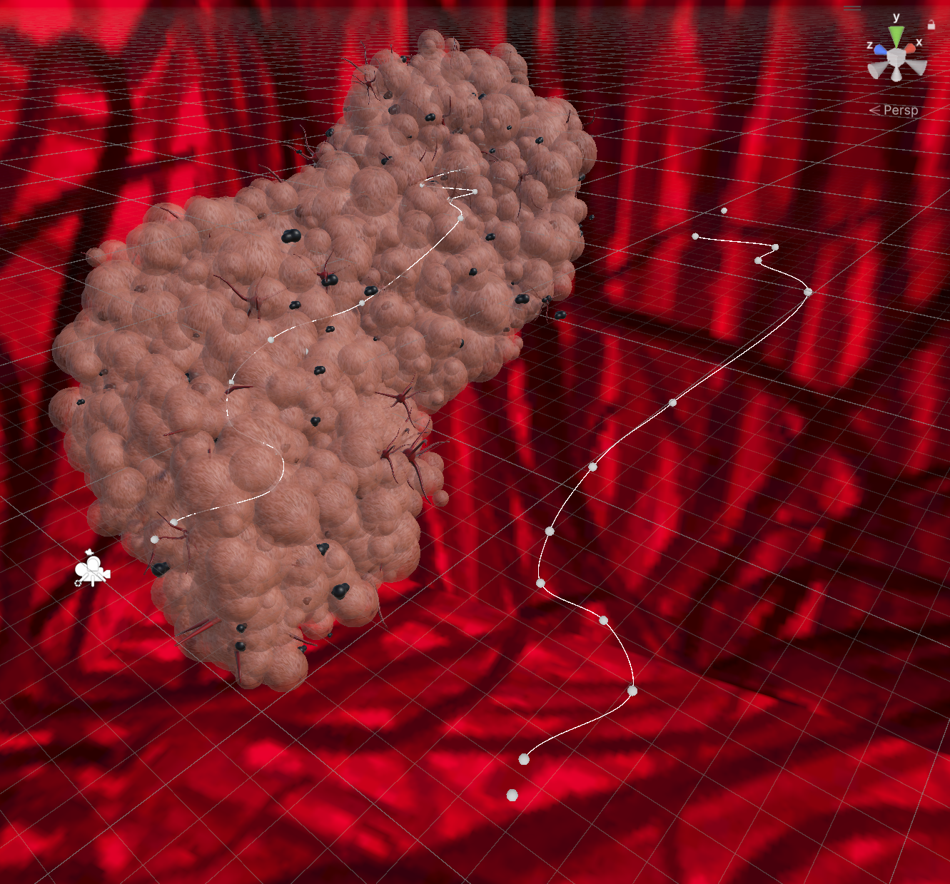 A procedurally generated vascular region, example 1.