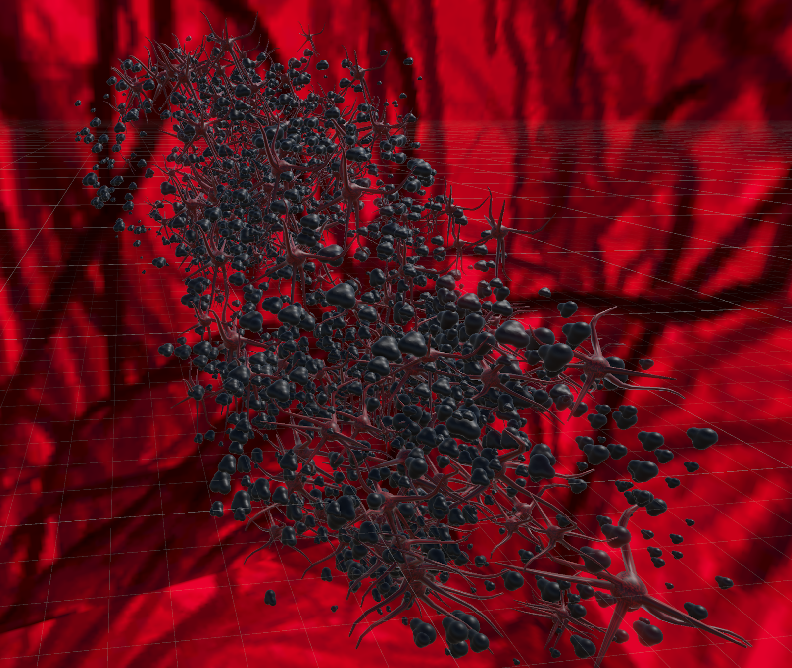 A procedurally generated vascular region, example 2.